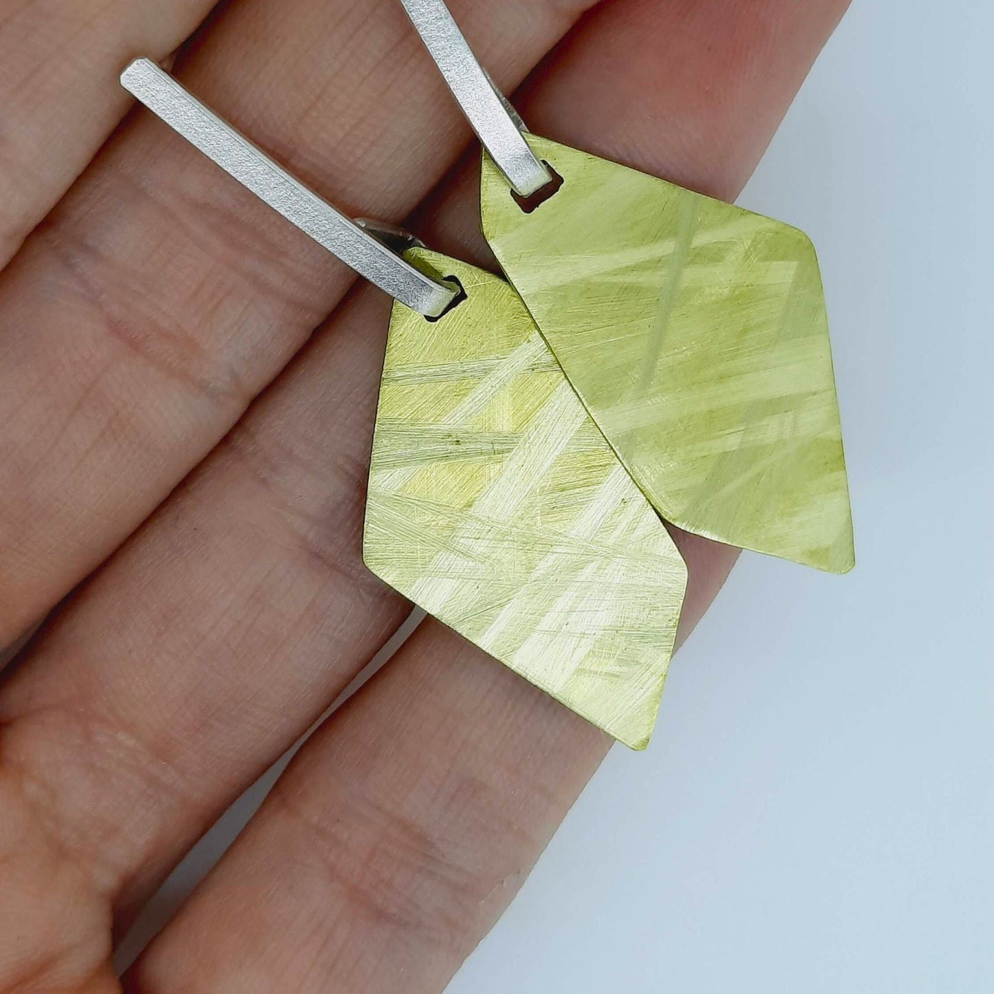 CHARLOTTE GUIDOLIN | FRAGMENT DUST DROP STUD EARRINGS BRASS