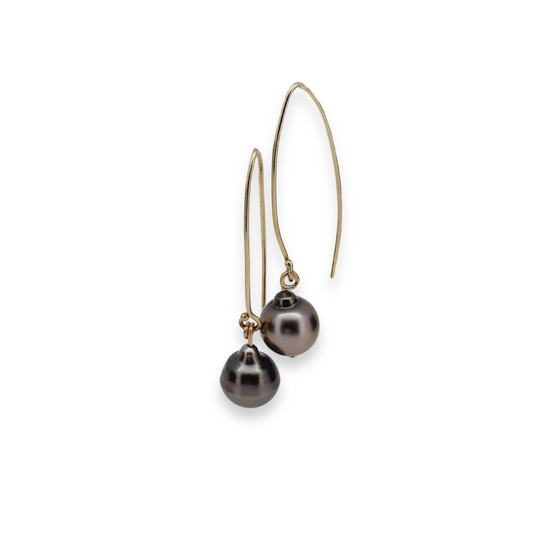 NAOMI SCHWARTZ | DROP PEARL TAHITIAN EARRINGS