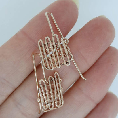 ANJA JAGSCH | CROSS HATCH MINI EARRINGS