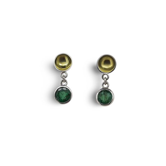 NAOMI SCHWARTZ | EMERALD & GOLD DROP EARRINGS