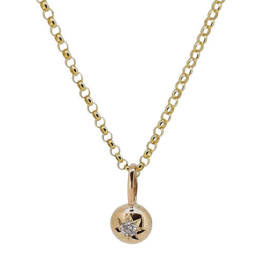 NAOMI SCHWARTZ | 9K YELLOW GOLD DIAMOND DOT PENDANT