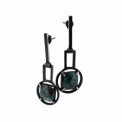 RACHAEL GRIGULIS | EMERALD GREEN KYANITE DROP EARRINGS