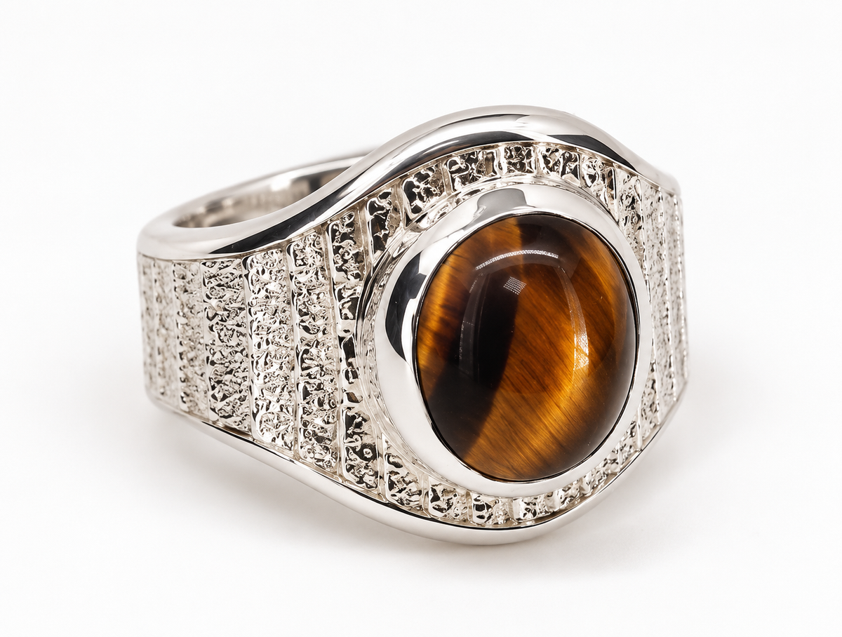 DAN VON SCHUTT | CUTTLEFISH CAST RING WITH TIGER EYE