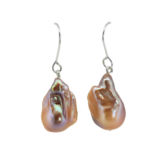 NAOMI SCHWARTZ | PINK BAROQUE PEARL EARRINGS