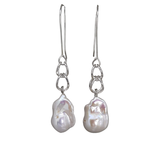 NAOMI SCHWARTZ | DOUBLE INFINITY BAROQUE PEARL EARRINGS