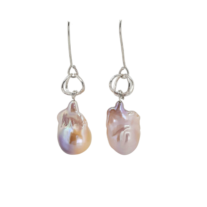 NAOMI SCHWARTZ | INFINITY PINK BAROQUE PEARL EARRINGS