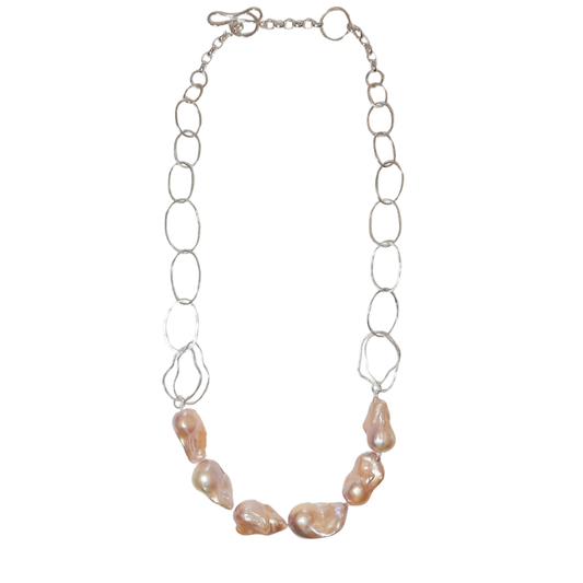 NAOMI SCHWARTZ | PINK BAROQUE PEARL NECKLACE
