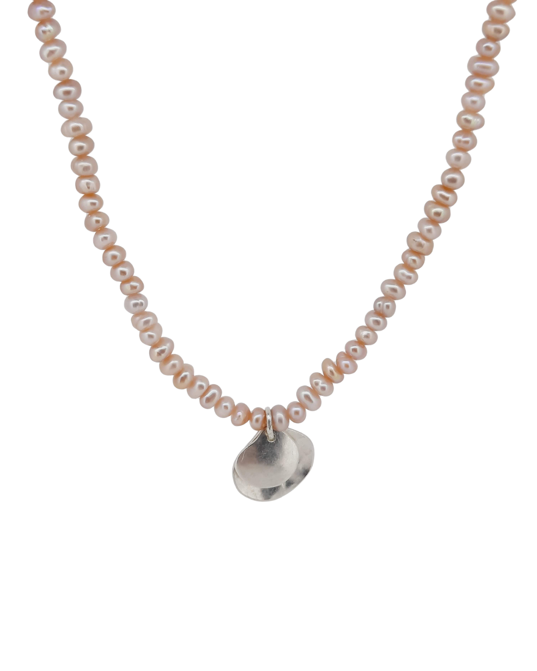 NAOMI SCHWARTZ | MINI COCKLE NECKLACE WITH PINK FRESHWATER PEARLS