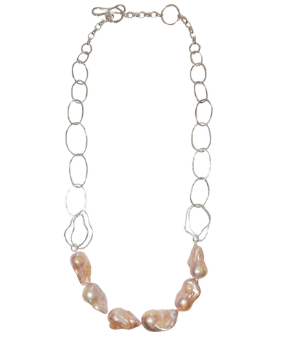 NAOMI SCHWARTZ | PINK BAROQUE PEARL NECKLACE